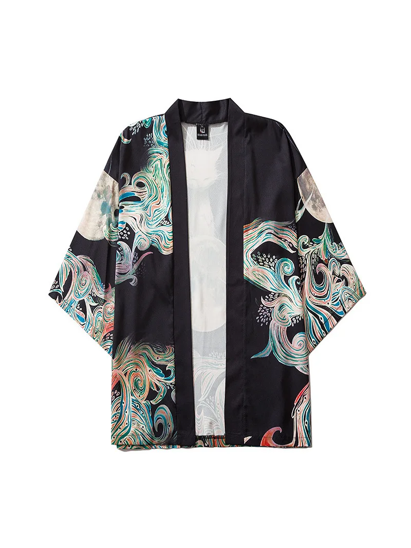 Японские кимоно для женщин Самурай косплей лиса раньше мужская маска