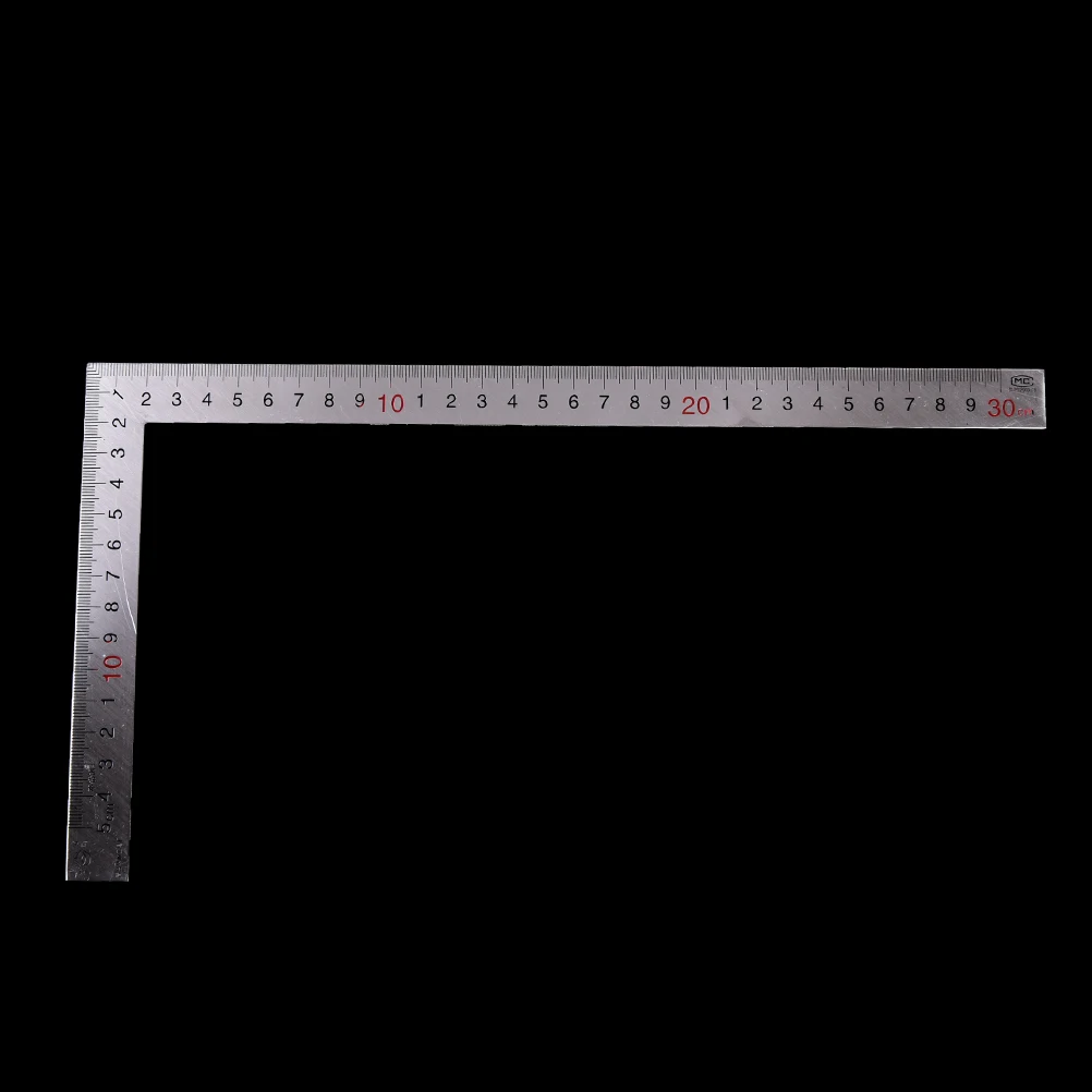

1pc Practical Stainless Steel 90 Degree Angle Metric Try Mitre Square Ruler 150 X 300mm