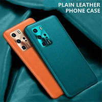 luxury hardware ultra thin leather case for huawei p20 p30 p50 pro p40 lite mate 20 30 mate 40 pro funda phone back cover coque