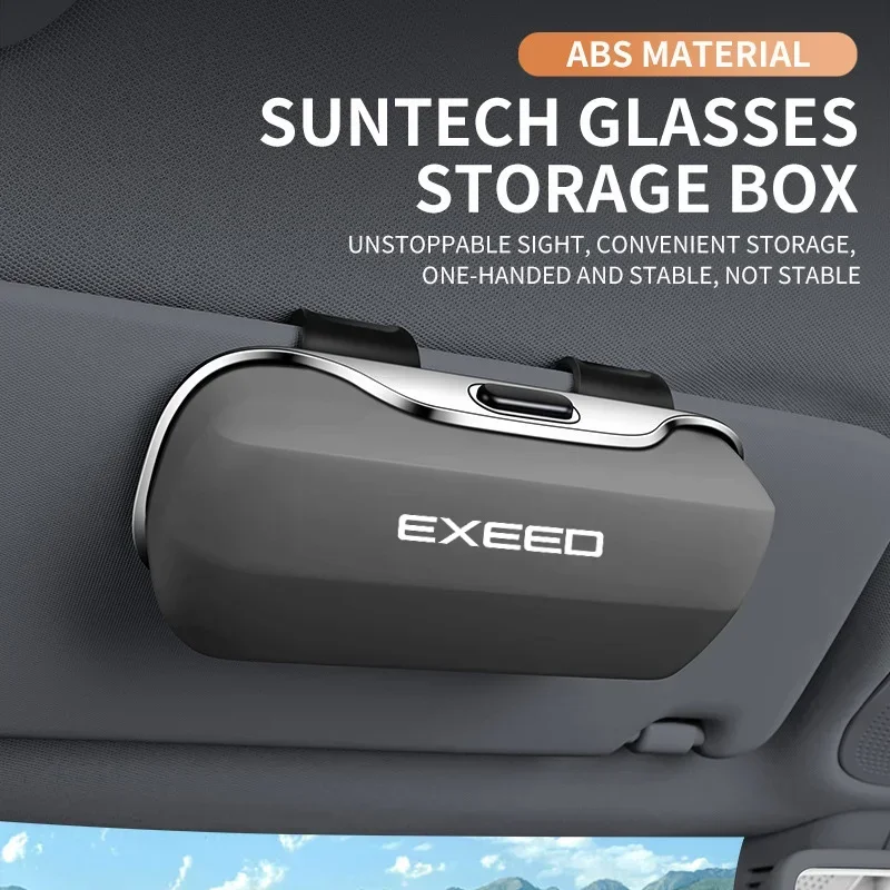 

Аксессуары для EXEED LX RX ET VX TXL ES 2025, автомобильный козырек, солнцезащитные очки, чехол для очков, держатель для очков, зажим-коробка