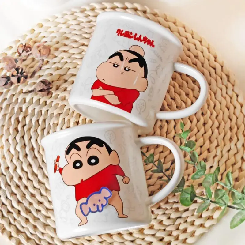 

Water Cup Cartoon Cute Crayon Shin-Chan Personalized Home Water Cup Creative Rotating Elephant Mug Couple