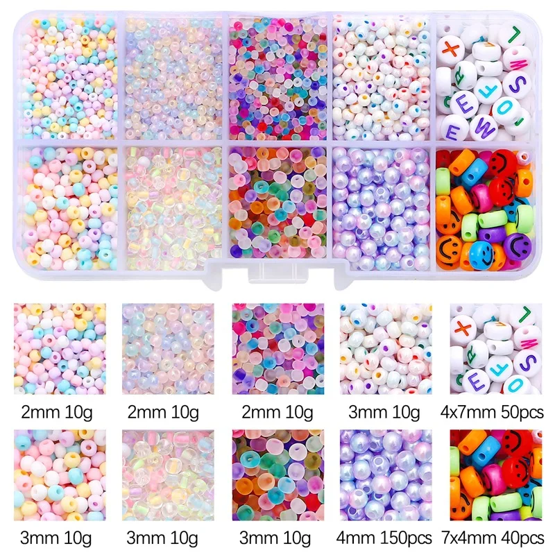 

DIY Beaded Toy Super High Quality Rice Bead Imitation Pearl Material Bag Handmade Making Necklace Bracelet Earrings Loose Bead
