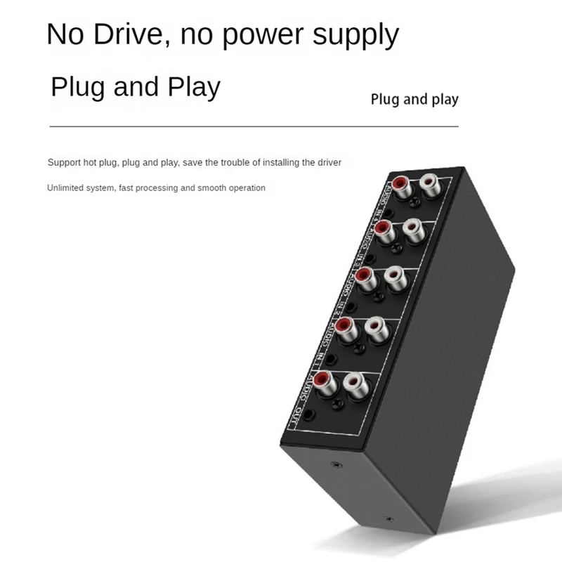 Аудиопереключатель RCA AUX 4 в 1 стерео аудиопереключатель 4x1 3 5 мм Aux L/R аналоговый