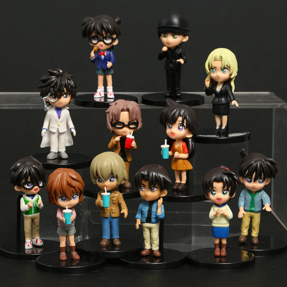 

Set Detective Conan Conan Edogawa Kudou Shinichi Mouri Ran Haibara Ai Kid Furuya Rei Anime Decoration Collection Figurine Toys