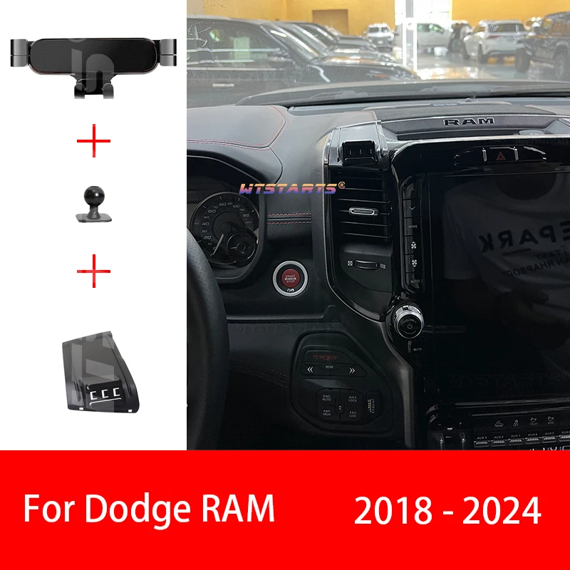 

Автомобильный держатель для телефона с GPS-навигацией для Dodge RAM DS 2018-2024, регулируемый вращающийся держатель для телефона, базовые аксессуары для салона автомобиля