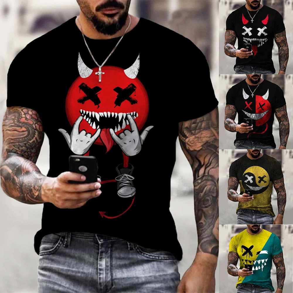 

Summer Men's Anime T-Shirts Oversized T Shirt for Men Casual Y2k Men Clothing 3D Graphic T Shirts Male Harajuku Streetwear Tops