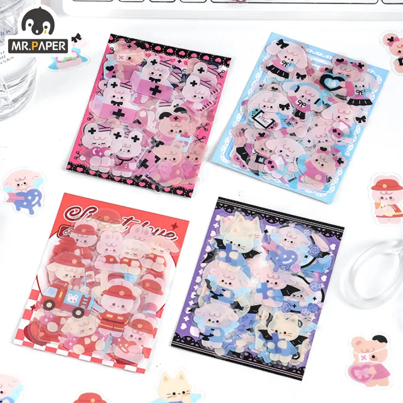 

Mr. Paper 40 Pcs/bag Cartoon Cute Stickers for Kids Art Supplies Decorative Handbook Kawaii Stickers Stationery Accessories