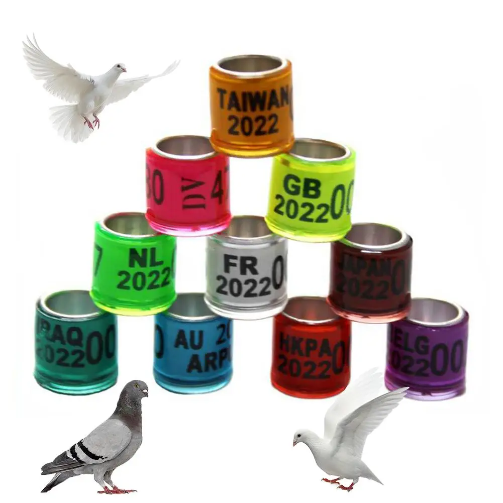 

50Pcs 8mm Bird Pigeon Foot Ring Identification Ring Poultry Dove Bird Parrot Clip Ring Freedom Of Action Poultry Ring Bird Carry
