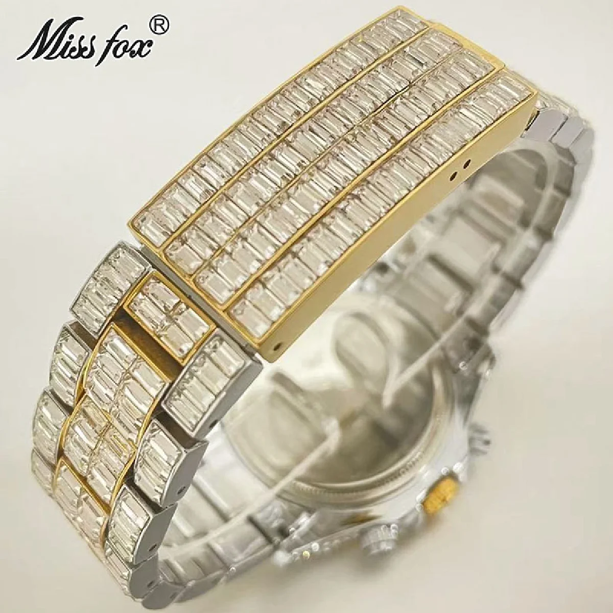 New Hip Hop Brand  Luxury Gold Watch For Men Fashion Iced Out Waterproof Wrist Watches Moissanite Clocks Male Gift Reloj Hombre enlarge