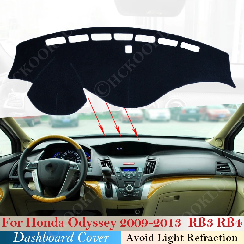 

Polyester for Honda Odyssey RB1 RB2 2009 ~ 2013 JDM Model Accessories Dash Board Sunshade Carpet Dashboard Cover Protective Pad