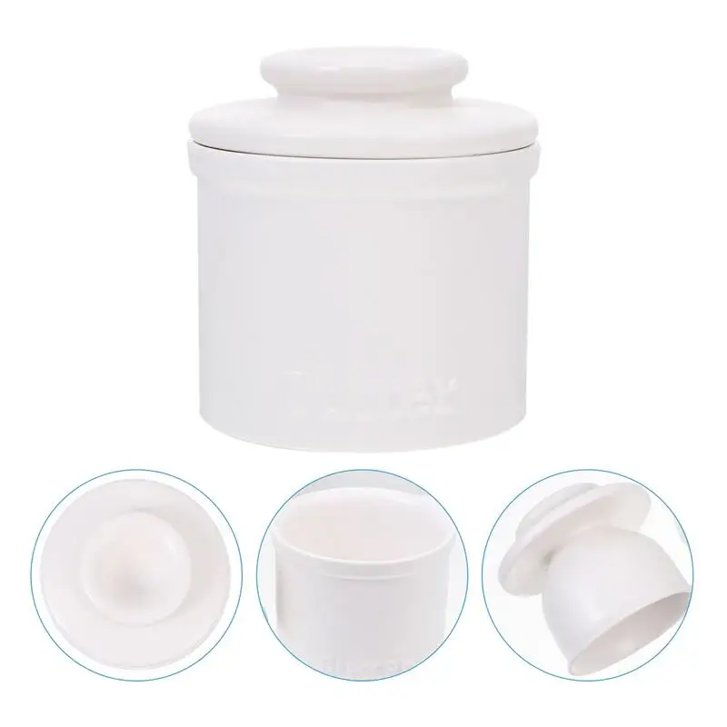 

1pc Ceramic Storage Jar Home Kitchen Butter Storage Jar Cheese Storage Container