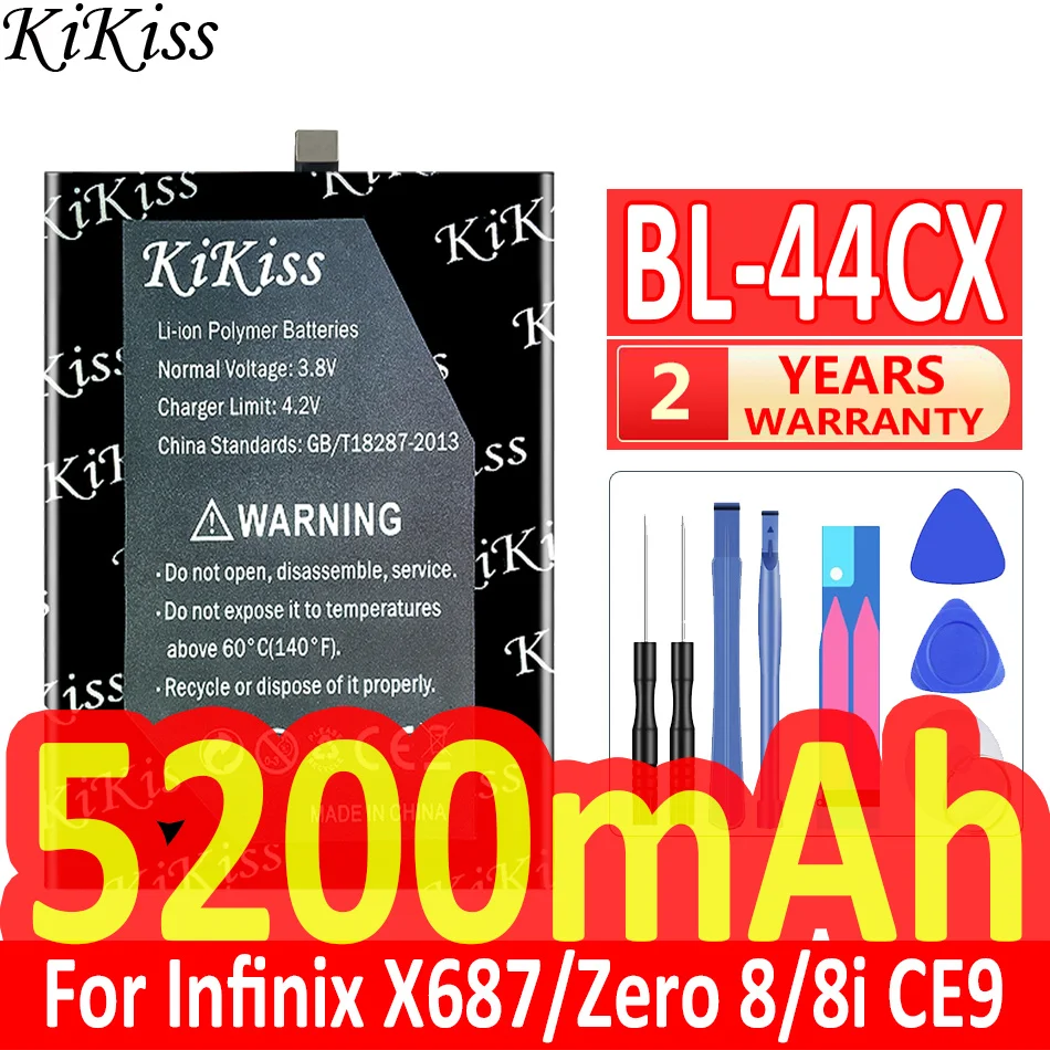 

KiKiss Powerful Battery BL-44CX BL-49FX BL-44AX BL-39IX For Infinix X687/Zero 8/8i CE9 Hot 8 9 Note 4/5 pro Spark 5 Pro X655