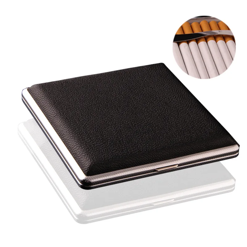

1 Pc Pu Leather 20 PCS Black Cigarette Case Tobacco Cigar Pocket Box Storage Cigarette Holder Wallet