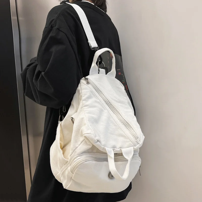 

Дорожная коричневая сумка для ноутбука для девушек, Модный женский рюкзак для студентов колледжа, женский холщовый винтажный рюкзак, маленький крутой женский школьный рюкзак