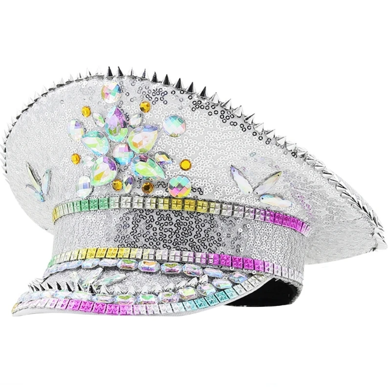 

Night Club Fedora Cap Bridal Party Hat Adult Teens Stage Headdress Costume Hat
