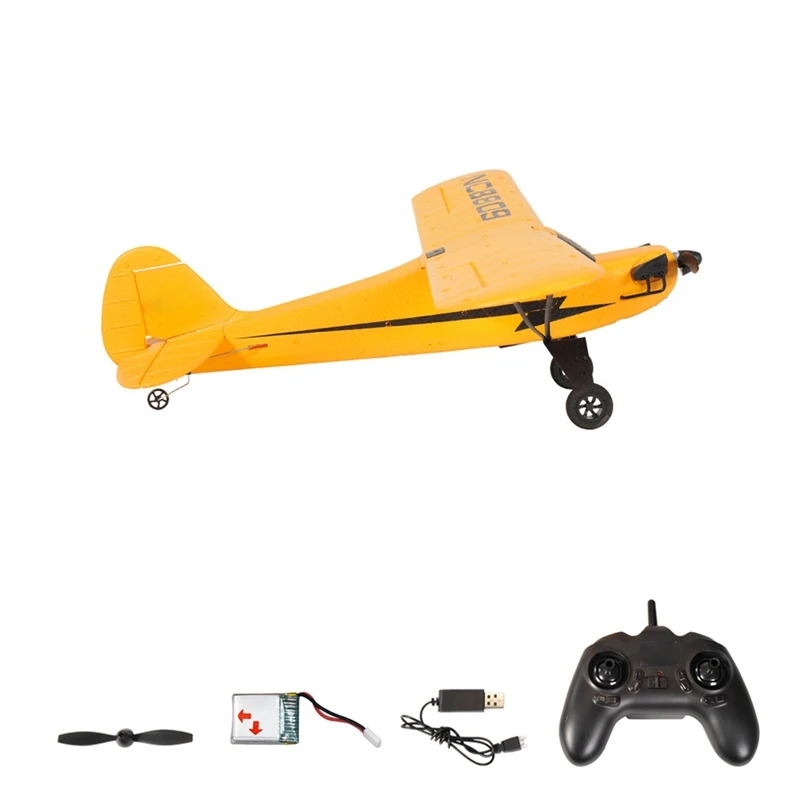 

1Set A505 Three-Channel J3 Remote Control Fixed Wing Outdoor Aircraft Toy 50X22X11.5CM Yellow
