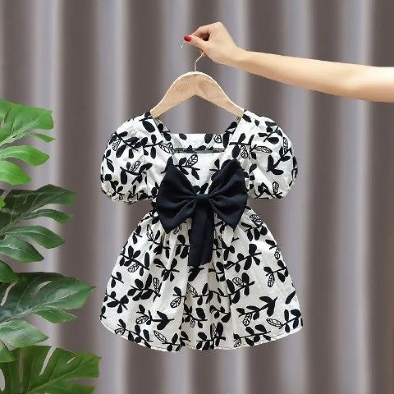 

2022 New Arrival Summer Baby Girl Floral Dress Newborn Infant Dress Short Sleeve Princess Children Birthday Party Clothing