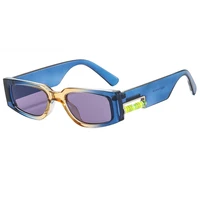 fashion brand design vintage small rectangle sunglasses women retro cutting lens gradient square sun glasses female uv400