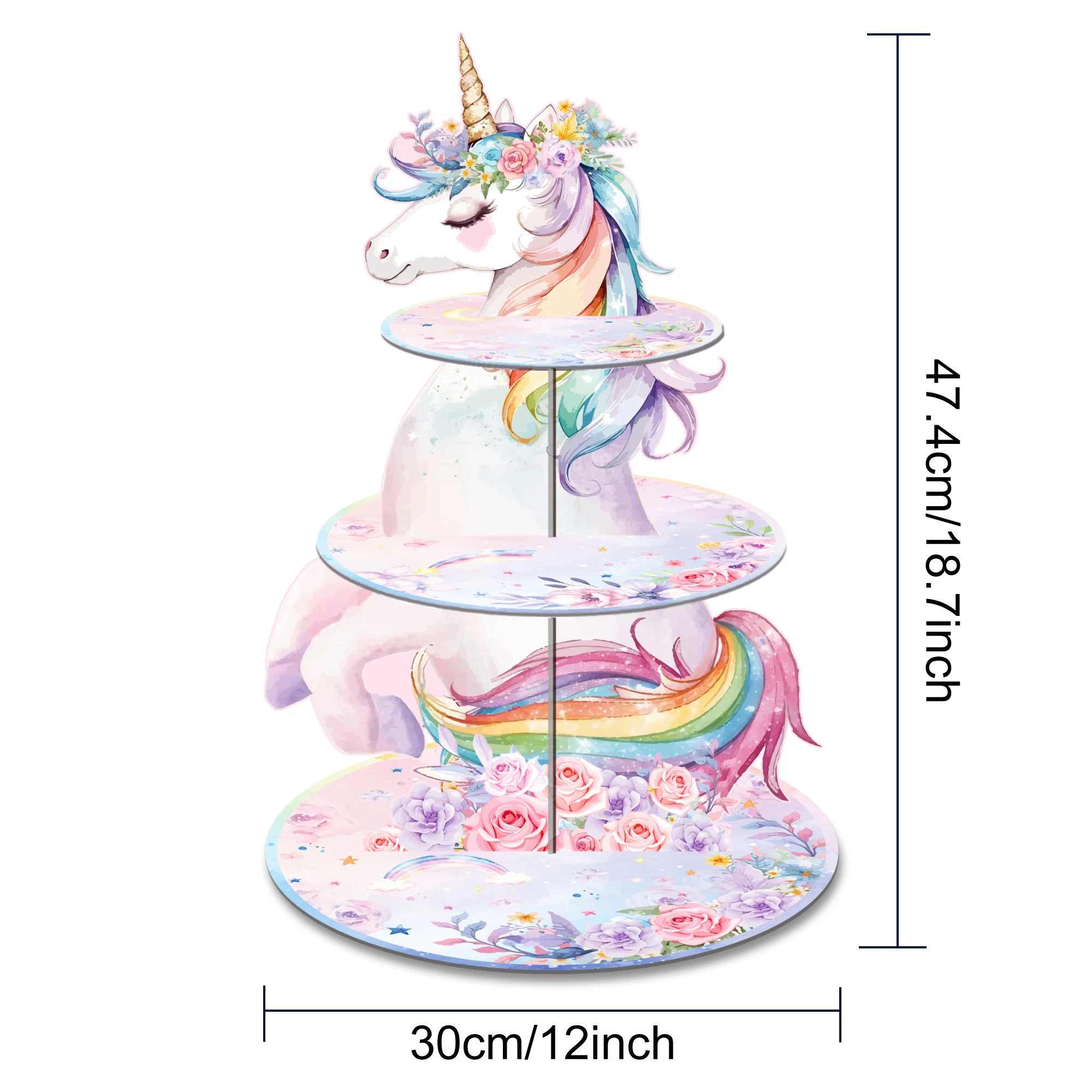 

Единорог, одноразовая посуда, тарелки, салфетки, скатерть, подставка для кексов для детского душа, украшения для дня рождения...