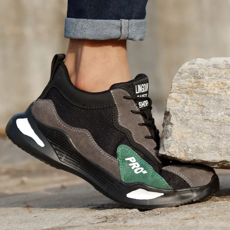 Мужские Защитные Ботинки Со Стальным Носком — Рабочие Через Плечо С Защитой От