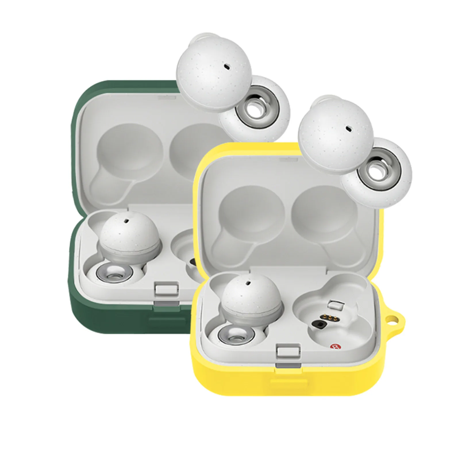 

ForSONY LinkBuds WF-L900 Case Earphones Case ForSONY LinkBuds WF-L900 Headphones Solid Color Protective Cover With Carabiner