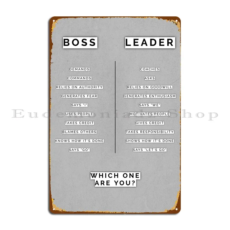 

Металлический плакат с изображением боссов и лидеров