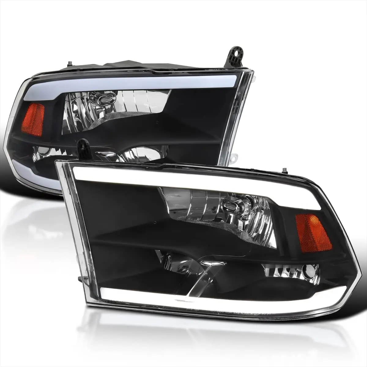 

Черные фары с фотолампами совместимы с Dodge Ram 1500 2500 3500 Quad Style 2009-2018
