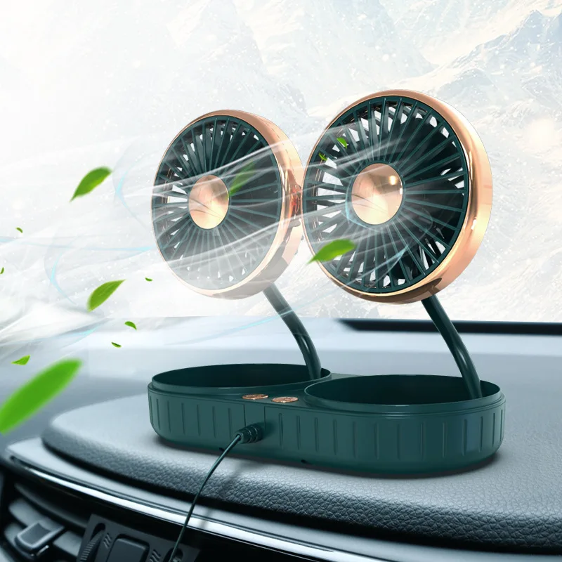 

F303 новый автомобильный вентилятор 5 в 10 Вт с двойным шлангом, USB-вентилятор, маленький мини-вентилятор с двойной головкой, креативные принадл...
