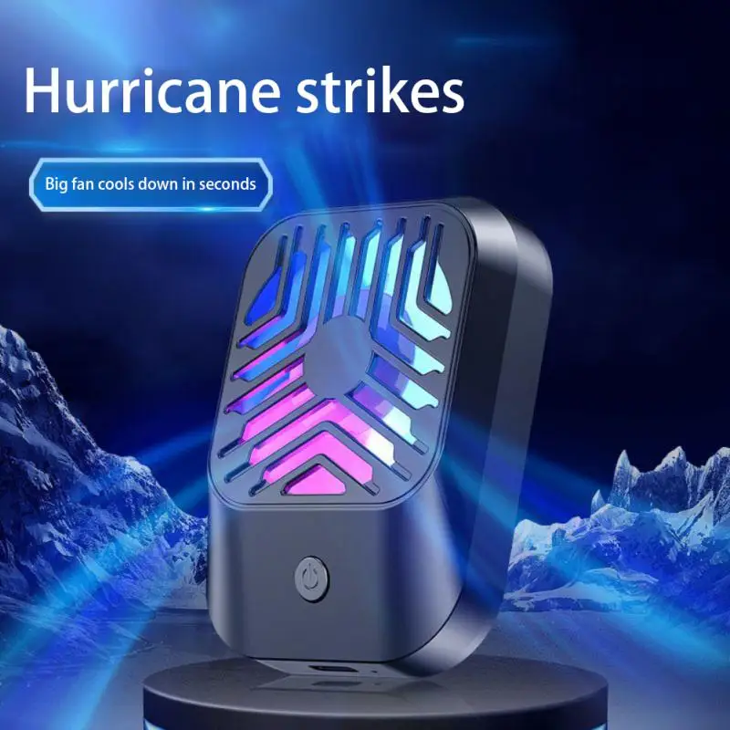 

Hurricane Radiator Mobile Phone Cooling Fan Al05 Adjustable Turbo Hurricane Game Cooler Phone Cool Heat Sink Portable Rgb Usb