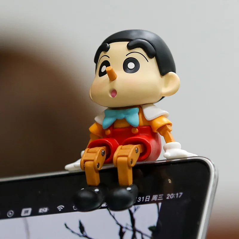 

8cm 짱구 Crayon Shin-chan Cos Pinocchioe Anime Figure Shinnosuke Nohara Pvc Action Model Toys Collection Ornaments Doll Gift