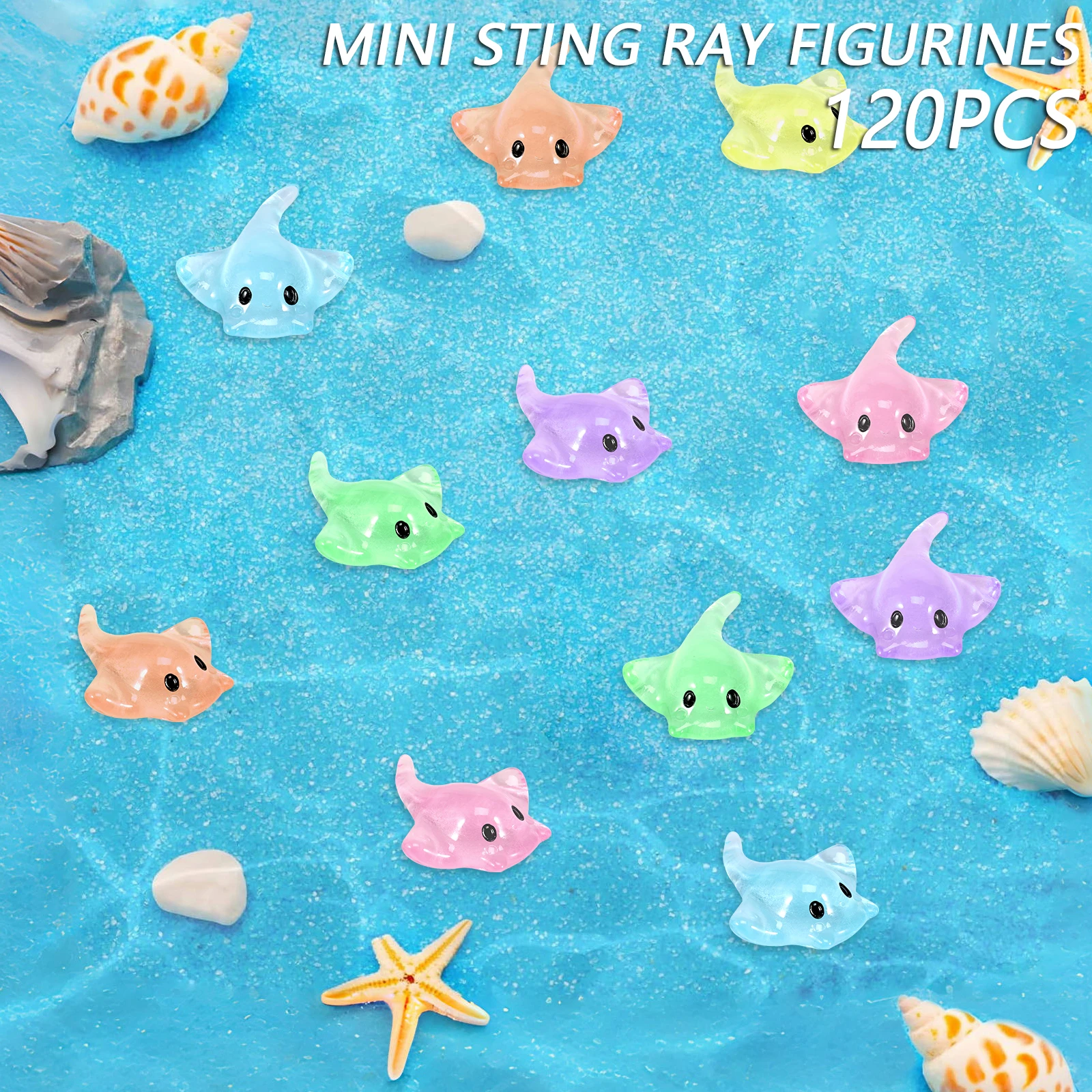 120 шт. миниатюрные полимерные статуэтки 6 цветов