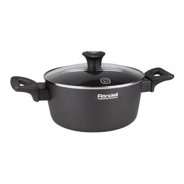 Кастрюля с крышкой Rondell RDA-586 (объем 3.6 л диаметр 20 см подходит для всех видов плит