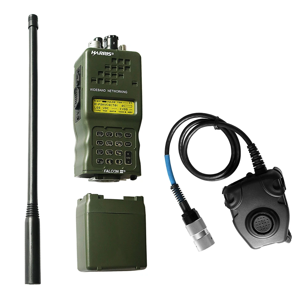 Harris Dummy Radio Case PRC-152 PRC 152 , Talkie-Walkie Model for Baofeng Radio,No Function+With U94 6 Pin PTT Plug