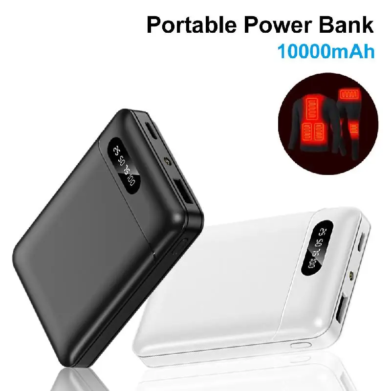 5000 мАч/10000 мАч Power Bank 5 В/2 1 А USB-выход Мини-внешний аккумулятор со светодиодной