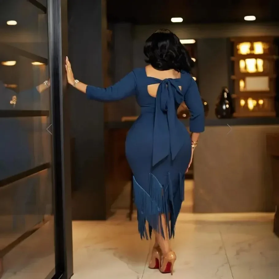 Модная женская одежда из Турции африканские вечерние платья с кисточками