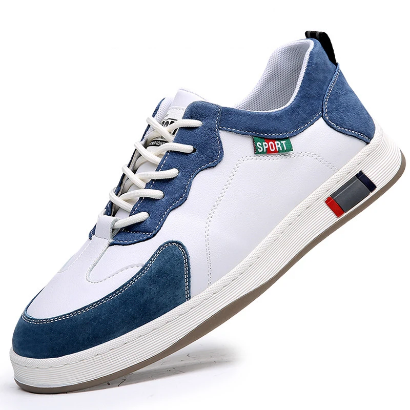 

Men Sneakers Casual PU Leather Platform Sports Shoes Spring 2023 New Men Fashion White Lace Up Outdoor Vulcanize Zapatillas