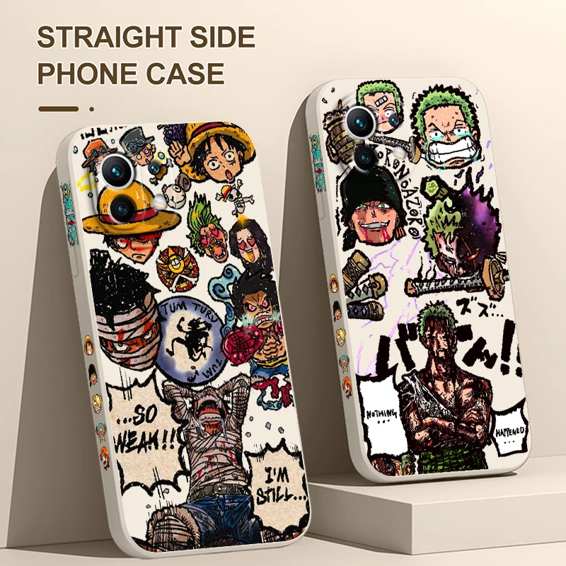 

Anime O-Ones Pieces Xiaomi Phone Case For Mi 13 12S 12 12T 12X 11i 11T 11 10S 10T Pro Lite Ultra Liquid Left Rope