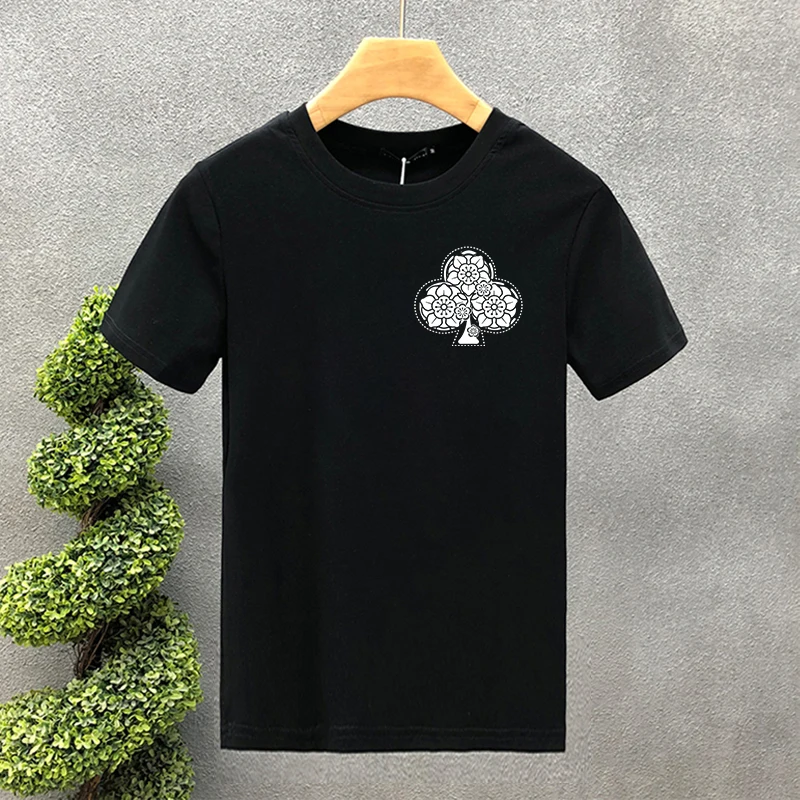 Футболка Мужская/Женская в стиле Харадзюку люксовый брендовый топ из 100% хлопка с