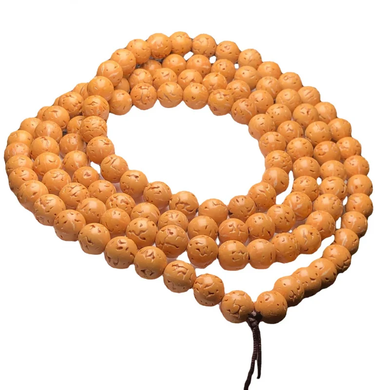 Непал Сюаньу узор Маленький Кинг-Конг Pipal Tree Seeds Браслет1085 Mukhi Rudraksha Oracle Беззубая