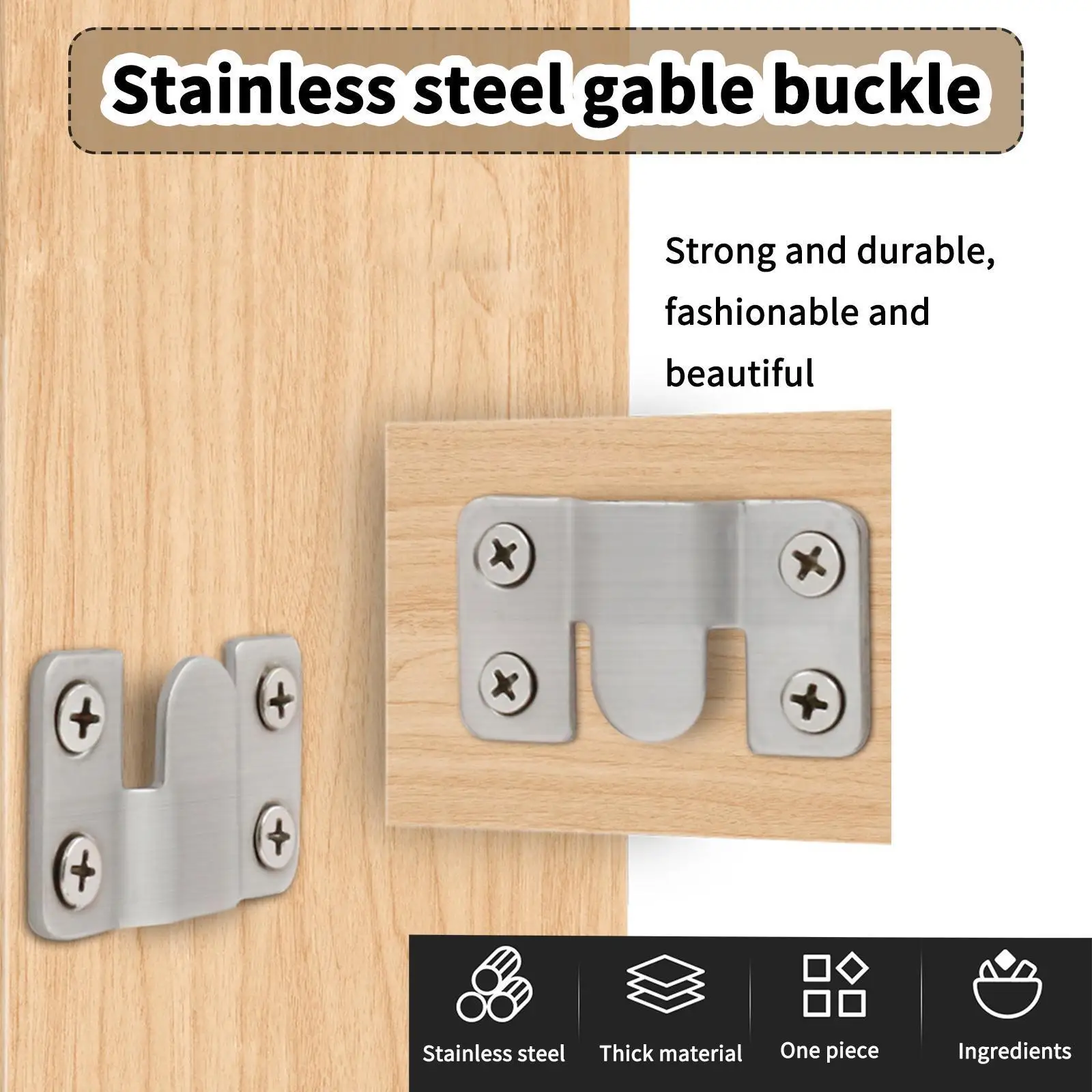 

Stainless Steel Interlock Hanging Buckle Flush Mount Display Bracket Hooks Furniture Frame Connector Picture Wall Hanger T1W6