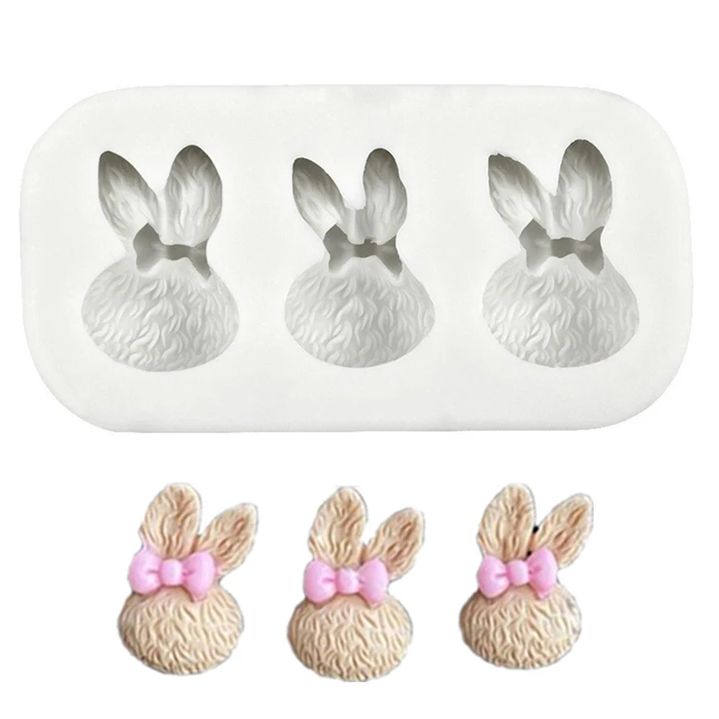 

New Mini Easter Bunny Design Chocolate Silicone Mold Fondant Cake Decorating Tools Kitchen Supplies Rabbit Baking Mould