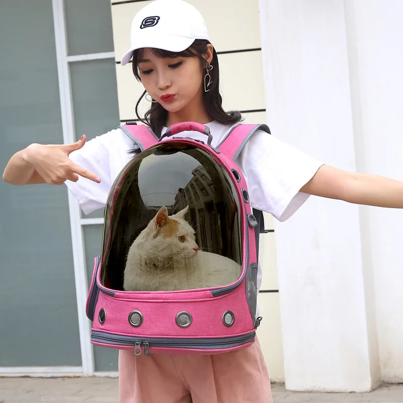 

Cat Backpack Carrier, Pet Backpack Bubble Travel Bag for Small Dogs Puppy Kitten Rabbit Bunny Bookbag Space Capsule for Outdoor