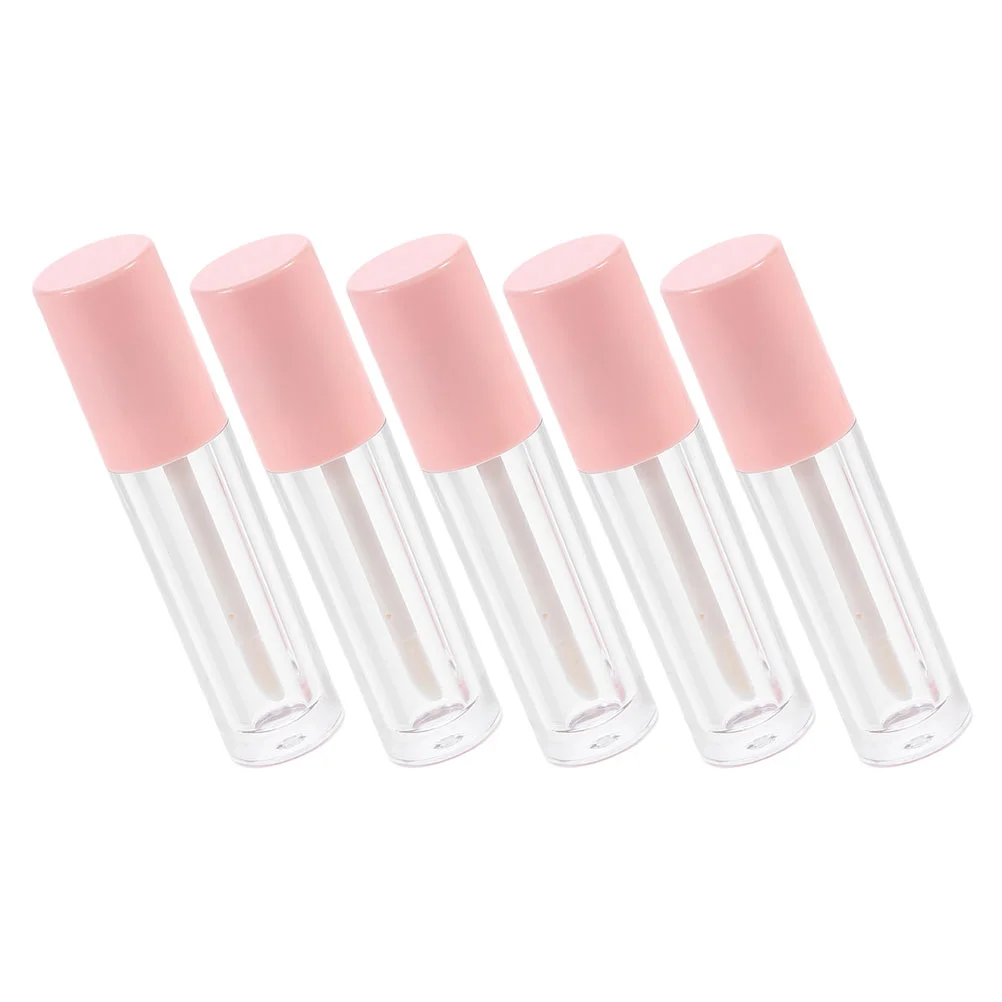

5pcs Chic Practical Storage Tubes Visible Design Female Lip Gloss Tubes
