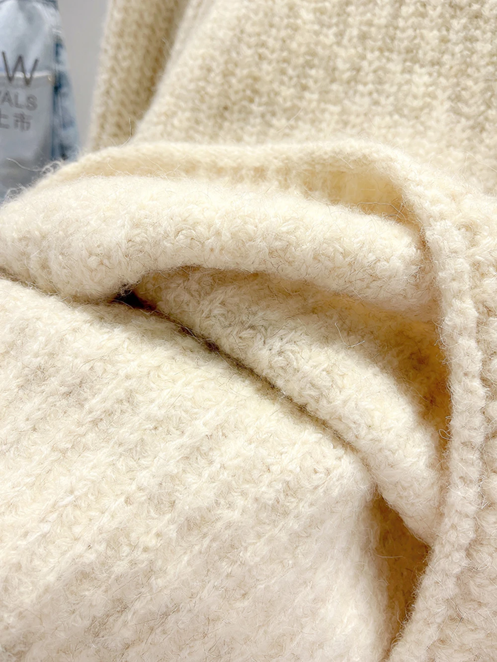 Женская Популярная зимняя одежда модные однотонные свитера свободные пуловеры