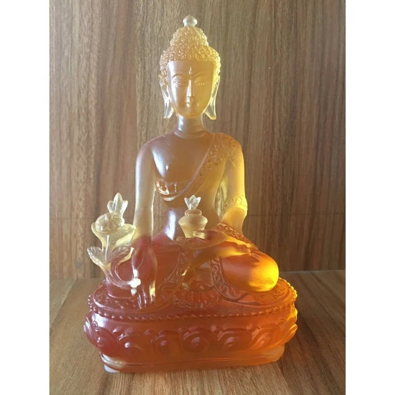 

yao shi fo/Amber/Art Stained Glass/Crystal Sculpture/Feng Shui