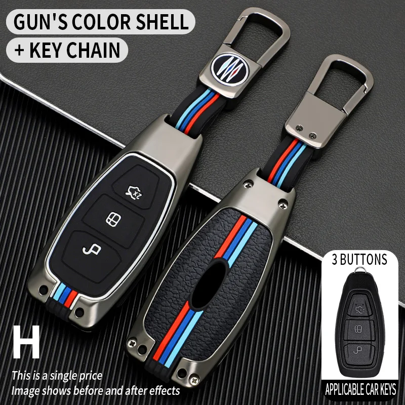 

Car Key Case Cover For Ford Fiesta Focus Mondeo Ecosport Kuga Fob Remote Key Case Protector Accessories Holder Shell Keychain