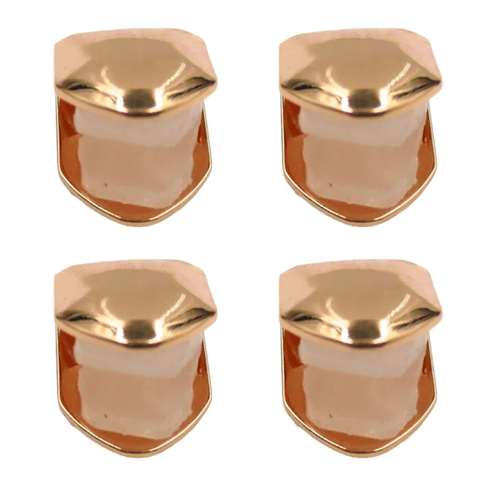 4 шт. позолоченные брекеты для зубов в стиле хип-хоп колпачки гриля с одним зубом
