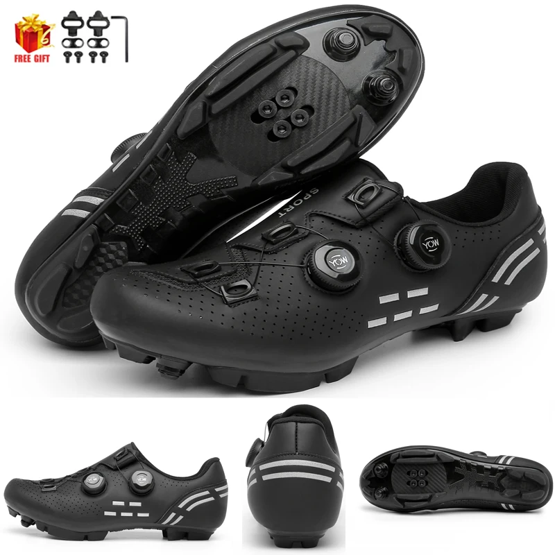 

MTB Cycling Shoes Cleats SPD Self-Locking Road Bike Boots Men Women Racing Speed Cycling Sneaker Carbon Fiber Biking Footwear