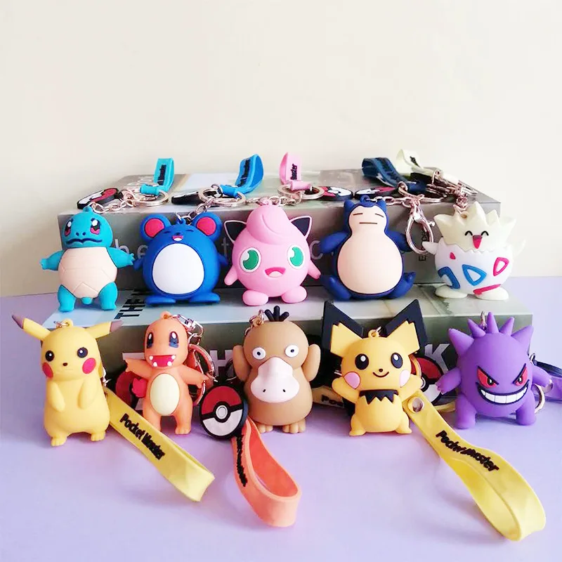 

Cartoon Resin Pokemon Pikachu Keychain Elf Pokemon Pendant Toy Bag Bag Charm