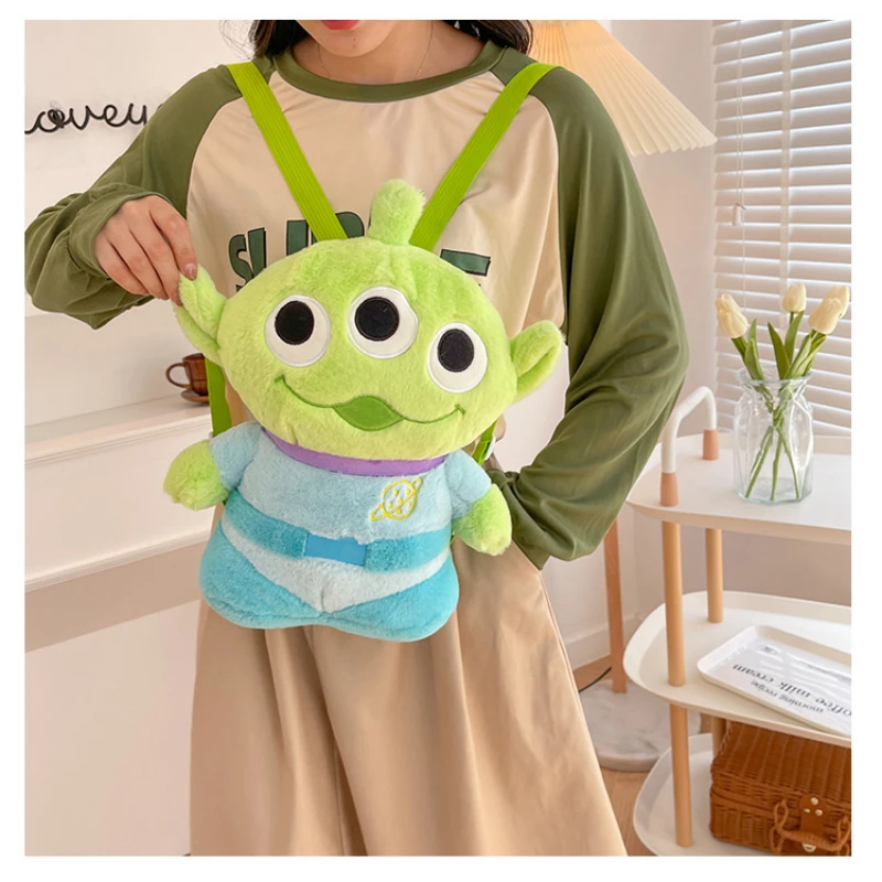 

40cmGenuine DisneyThree-eyed Monster Plush School Bag/Backpack Kawaii Soft Cartoon Stuffed Toy Child Kid Kindergarten School Bag